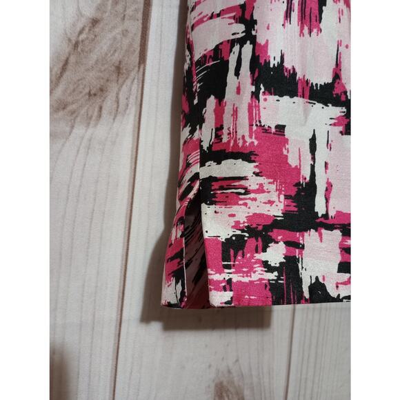 Jones Studio Blazer Womens 12 Abstract Print Button Front Jacket Career Workwear - Picture 3 of 7